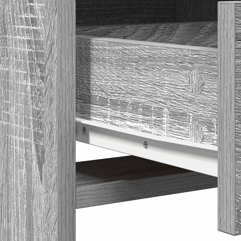 Dressing table set 3 pcs Sonoma oak grey 78.5 x 41 x 135 cm