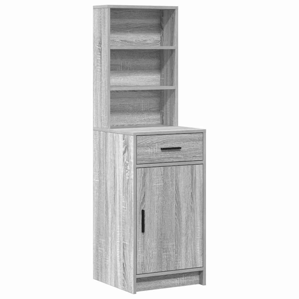 Dressing table set 3 pcs Sonoma oak grey 78.5 x 41 x 135 cm
