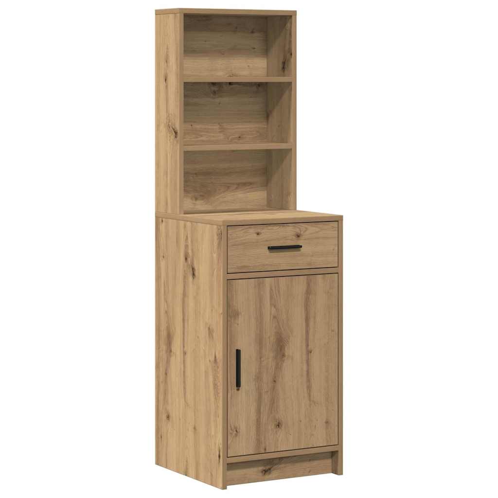 Dressing table set with LED 3 pcs Craftsman oak