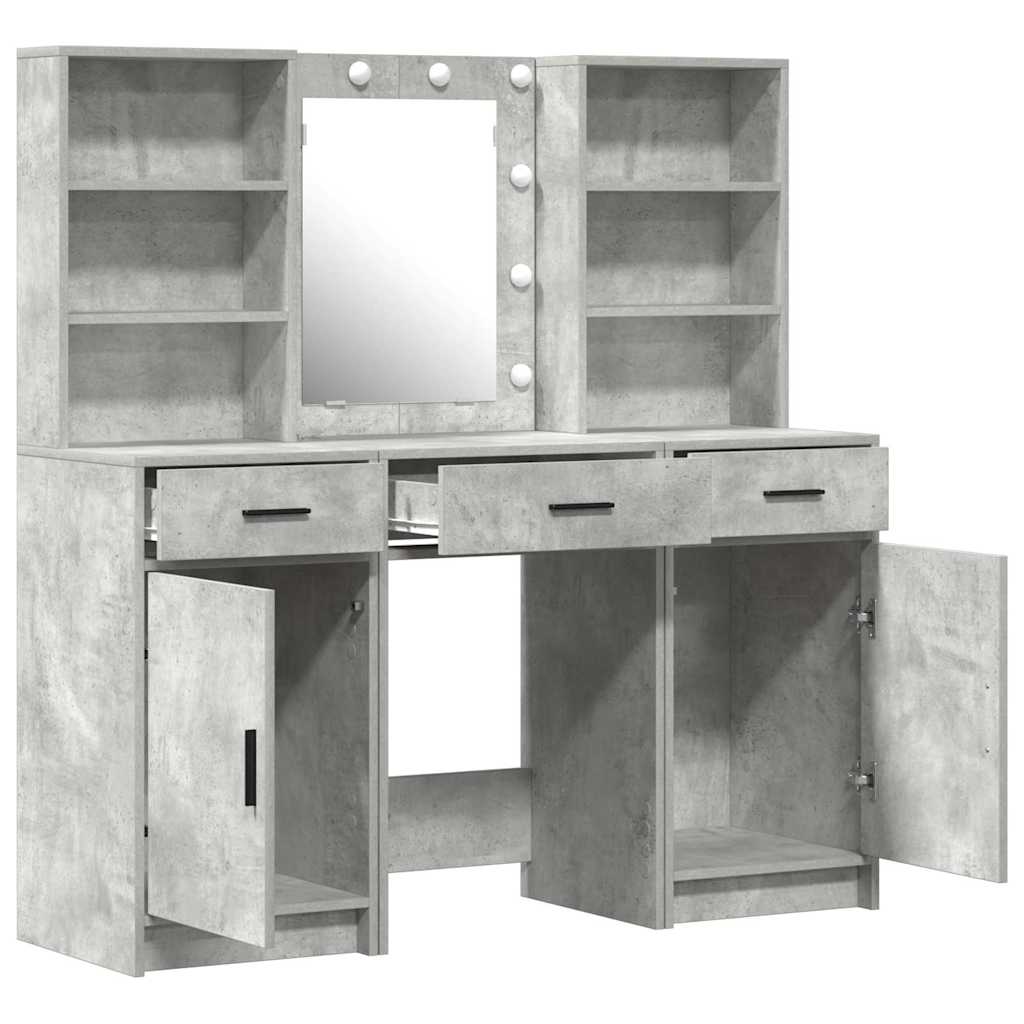 Tualetės rinkinys 3 pcs Betono pilka 50 x 41 x 135 cm