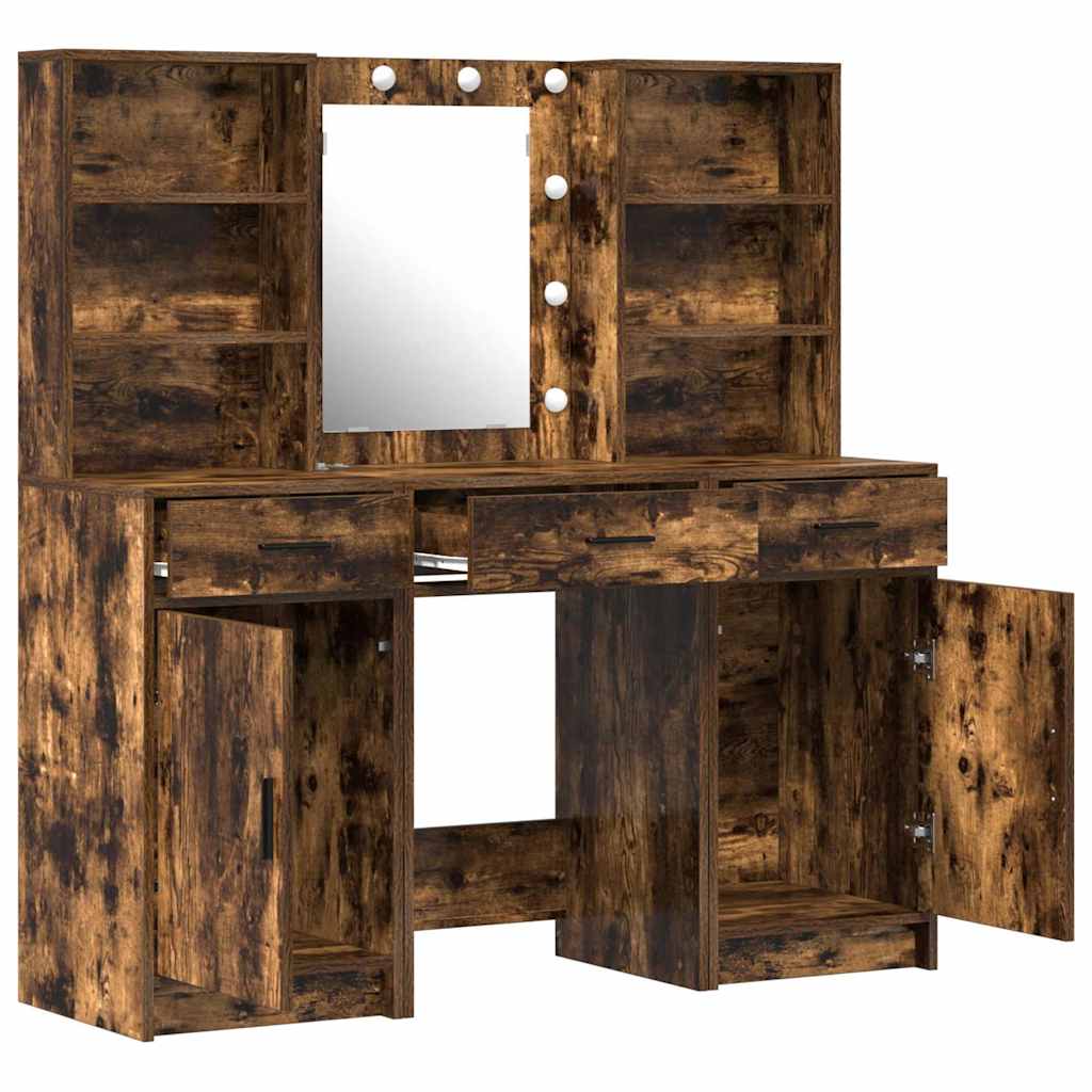 Tualetės rinkinys 3 pcs Rūkyta ąžuolas 50 x 41 x 135 cm