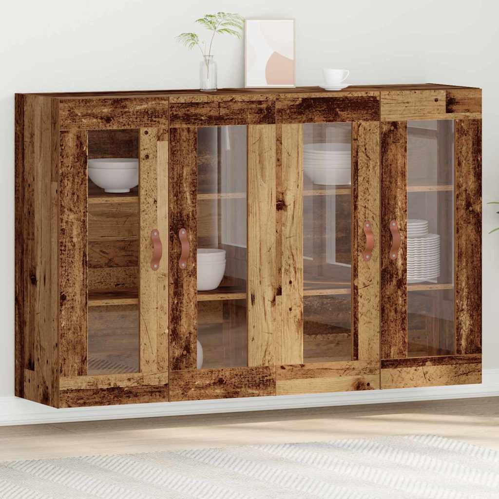 Sieniniai kabinetai 2 vnt. Senovinė mediena 69.5x34x90 cm