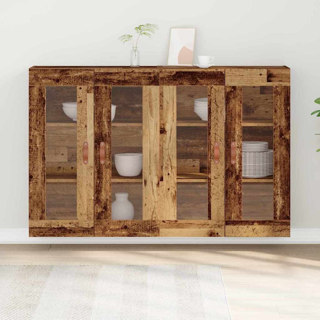 Sieniniai kabinetai 2 vnt. Senovinė mediena 69.5x34x90 cm