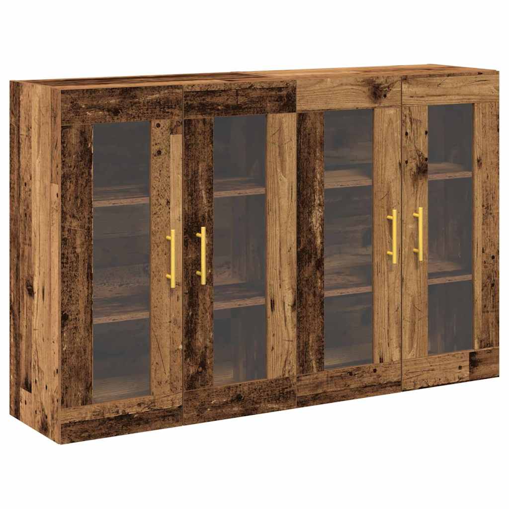 Sieniniai spintelės 2 vnt Senas medis 69,5x34x90 cm Dirbtinė mediena