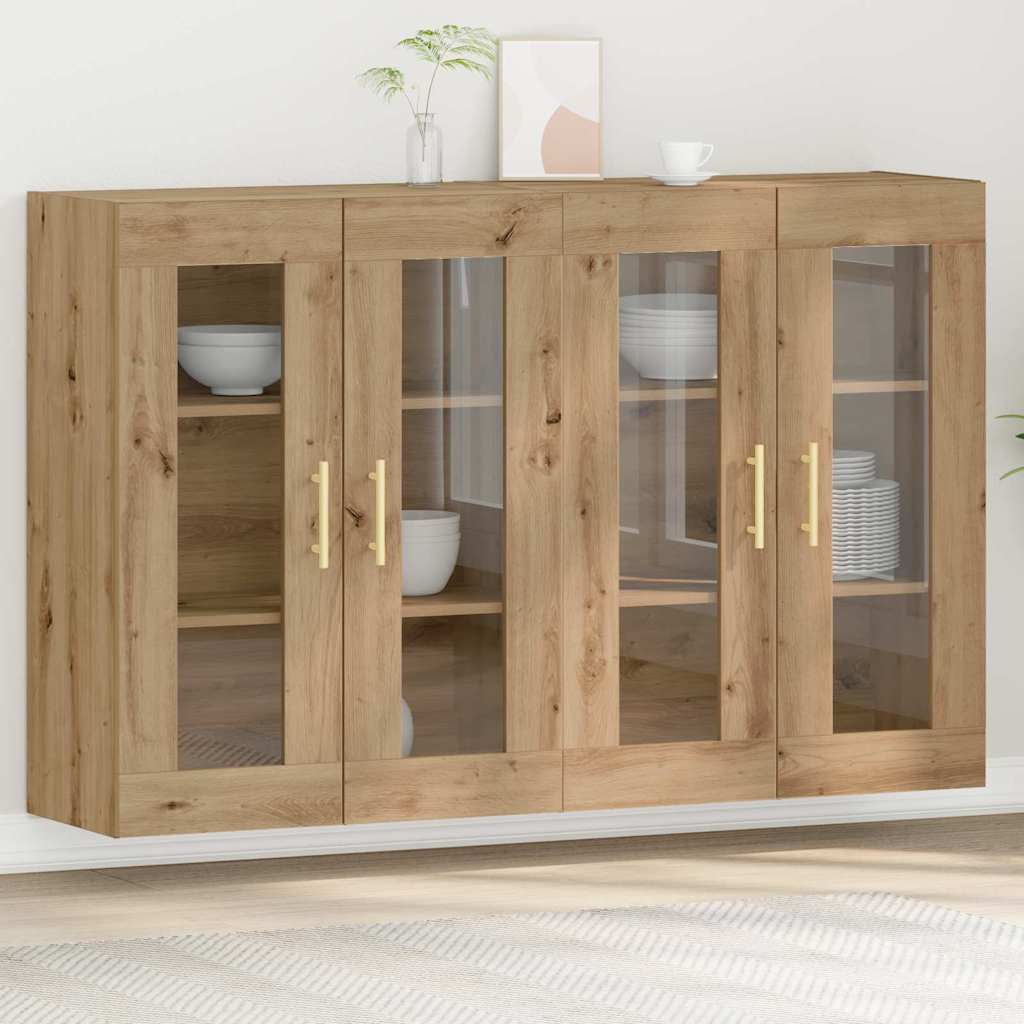 Sieniniai spintelių rinkinys 2 vnt. Amatų ąžuolo 69,5x34x90 cm Inžinerinė mediena