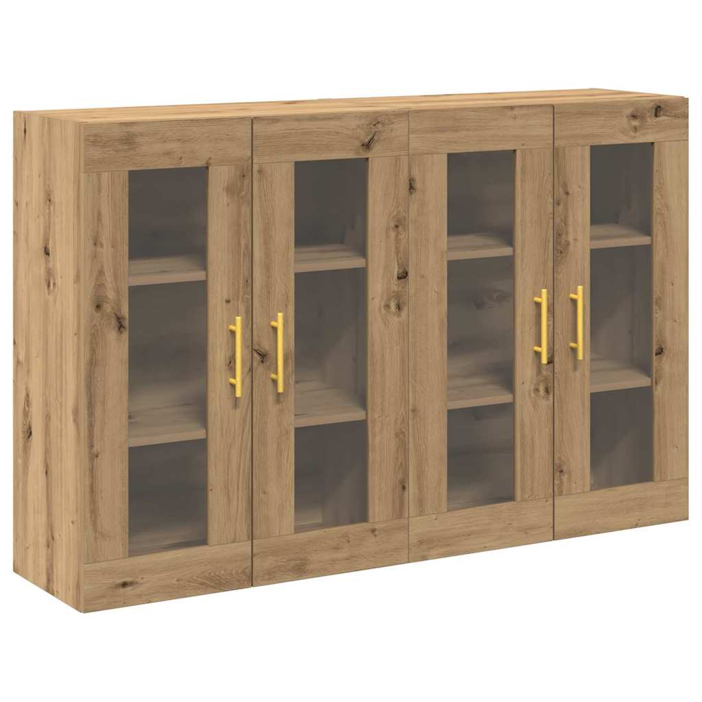 Sieniniai spintelių rinkinys 2 vnt. Amatų ąžuolo 69,5x34x90 cm Inžinerinė mediena