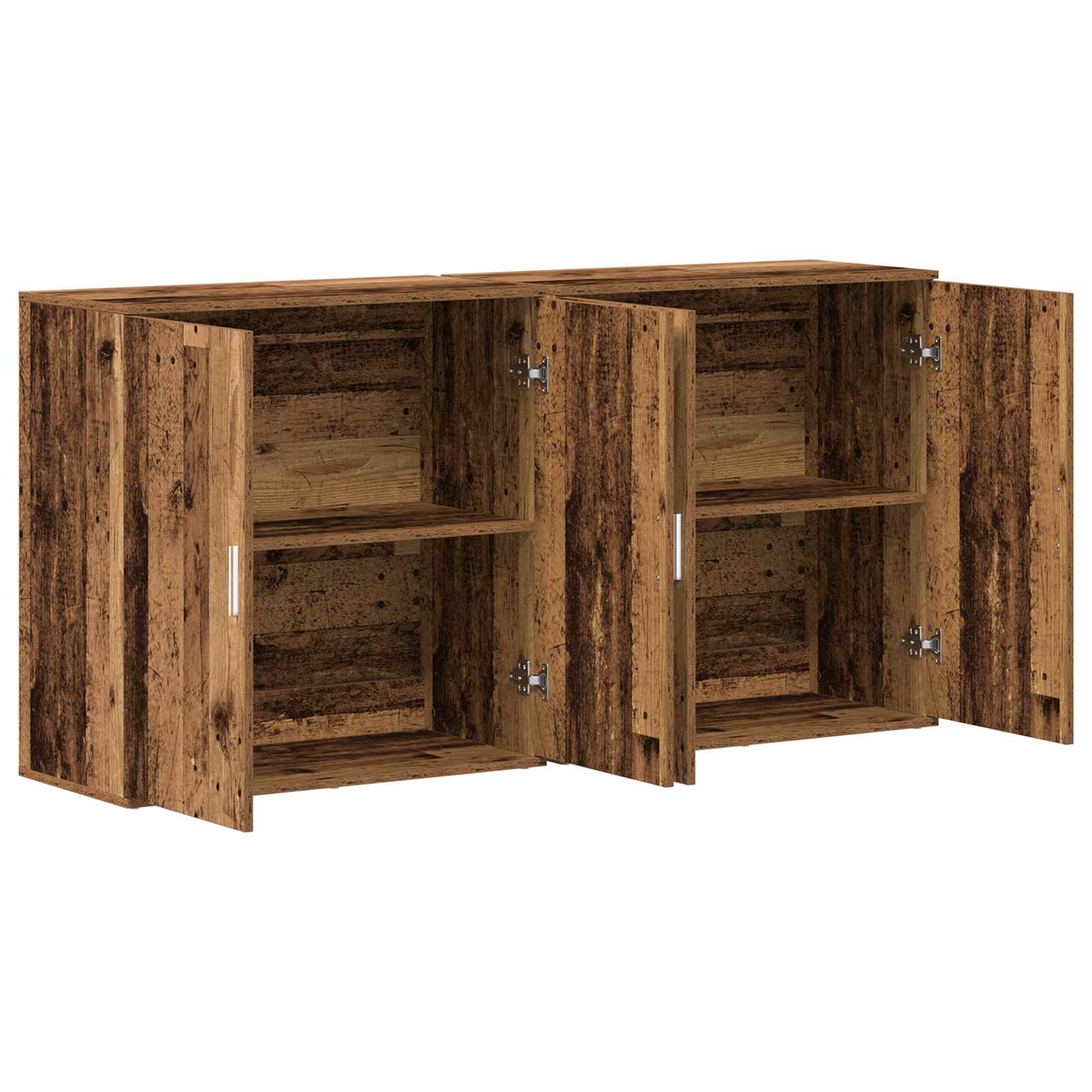 Šoninės spintelės 2 vnt Senas medis 79x38x80 cm Inžinerinė mediena