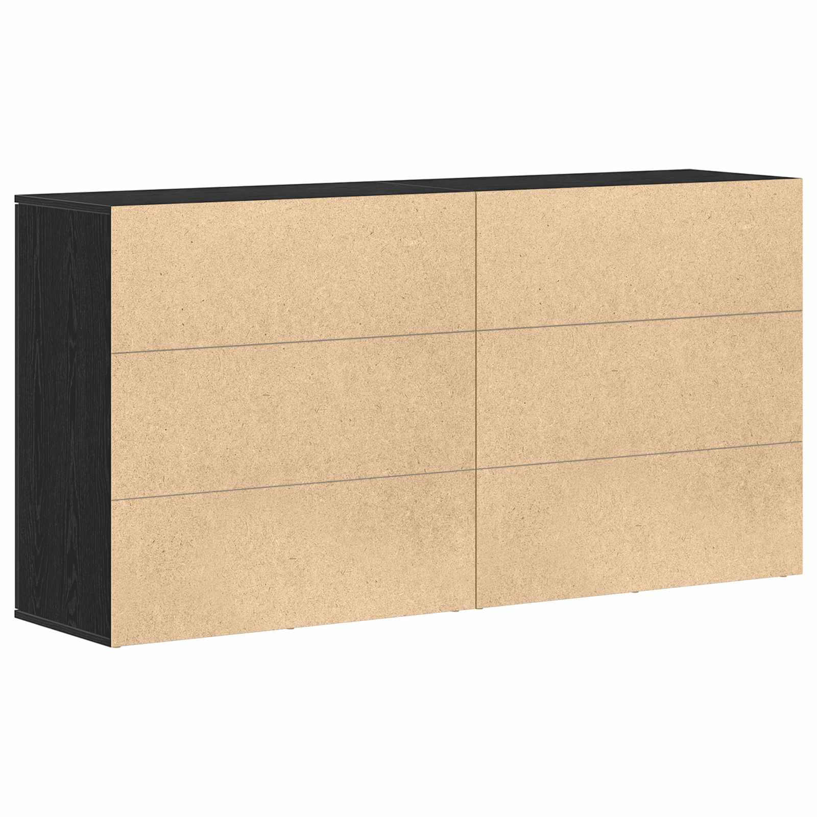 Sānu galdiņi 2 gab. Melns 79x38x80 cm Inženierijas koks