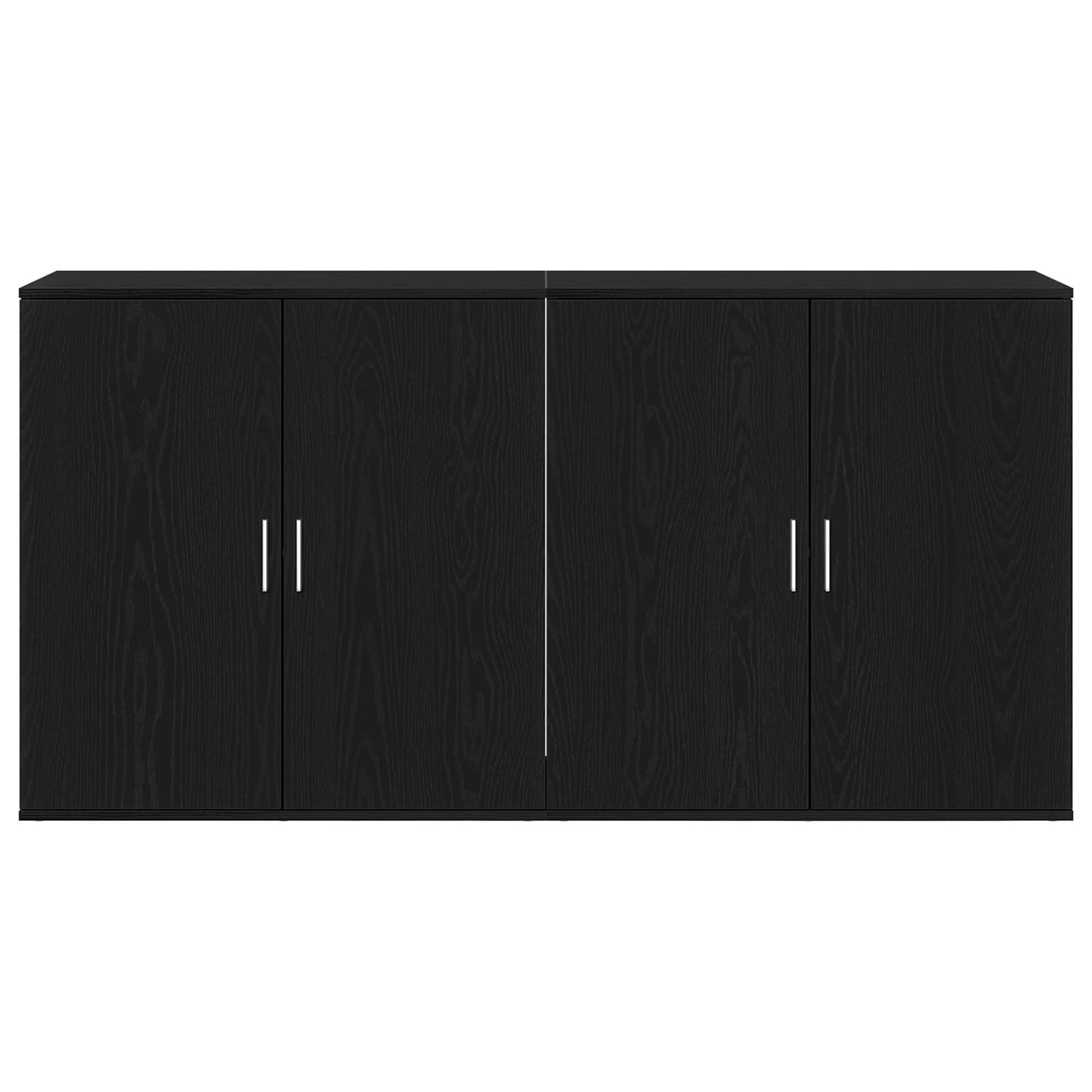 Sānu galdiņi 2 gab. Melns 79x38x80 cm Inženierijas koks