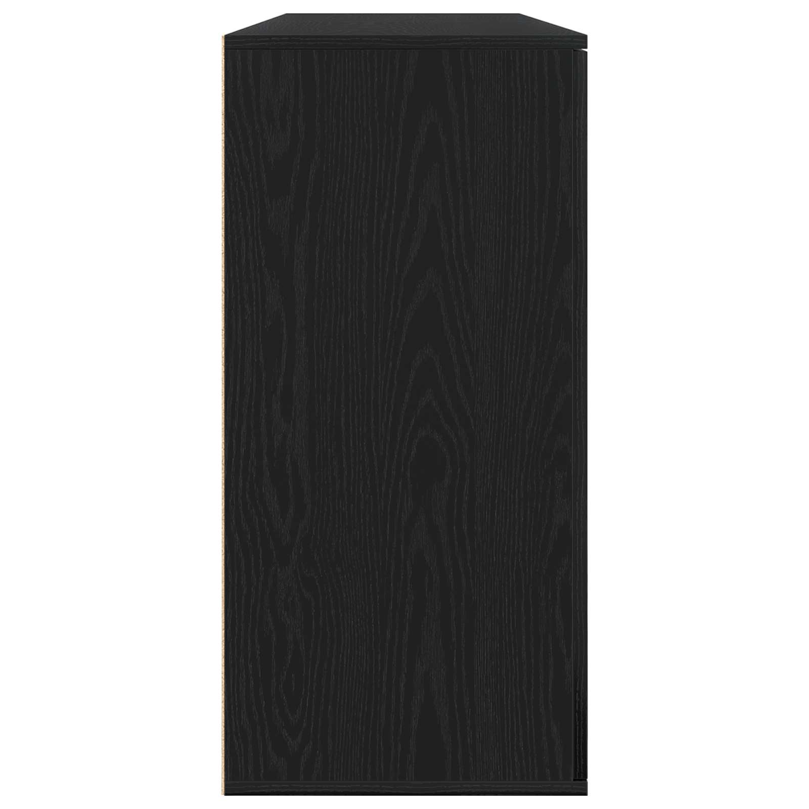 Sānu galdiņi 2 gab. Melns 79x38x80 cm Inženierijas koks