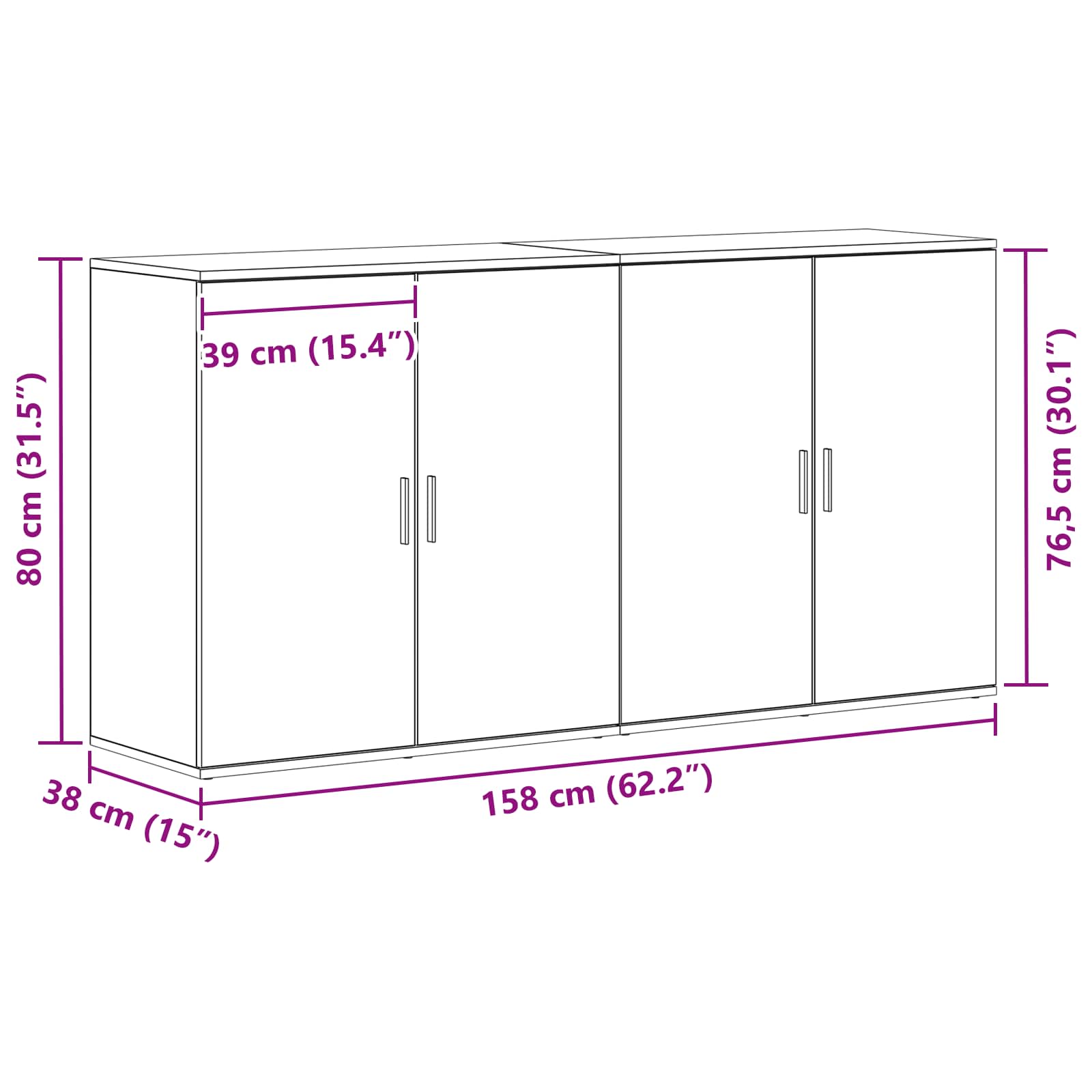 Sānu galdiņi 2 gab. Melns 79x38x80 cm Inženierijas koks