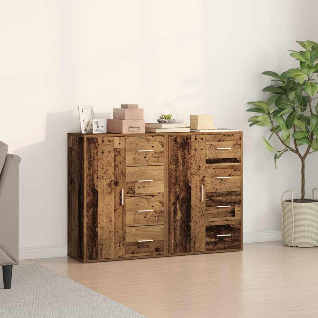 Set of 2 Chests Old Wood 60x31x84 cm Engineered Wood