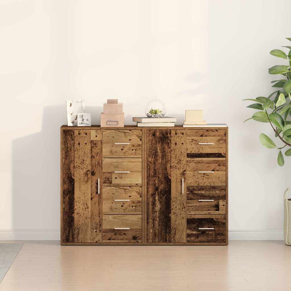 Set of 2 Chests Old Wood 60x31x84 cm Engineered Wood