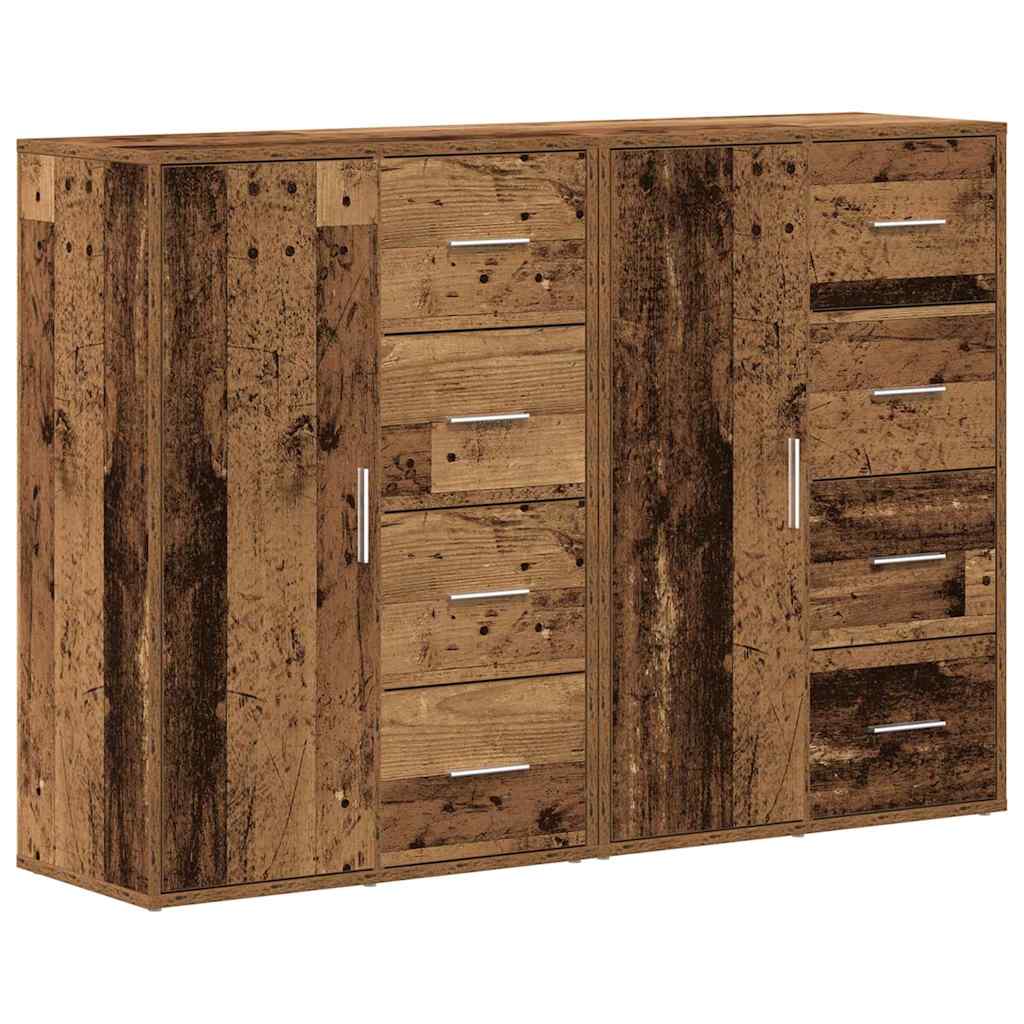 Set of 2 Chests Old Wood 60x31x84 cm Engineered Wood