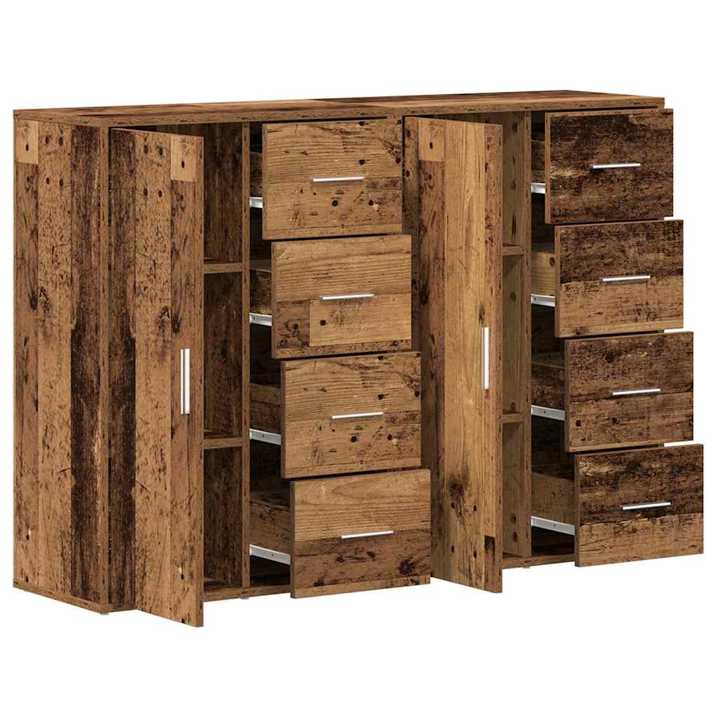 Set of 2 Chests Old Wood 60x31x84 cm Engineered Wood