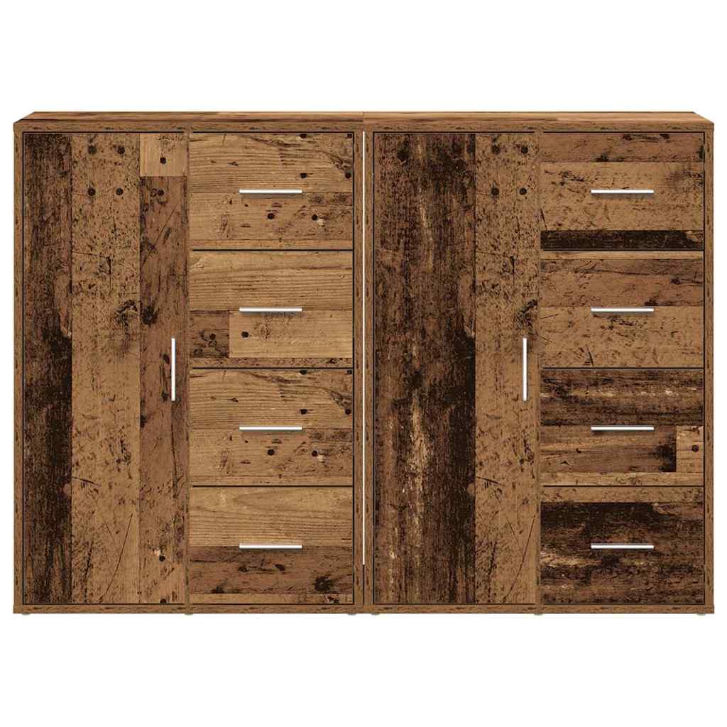 Set of 2 Chests Old Wood 60x31x84 cm Engineered Wood