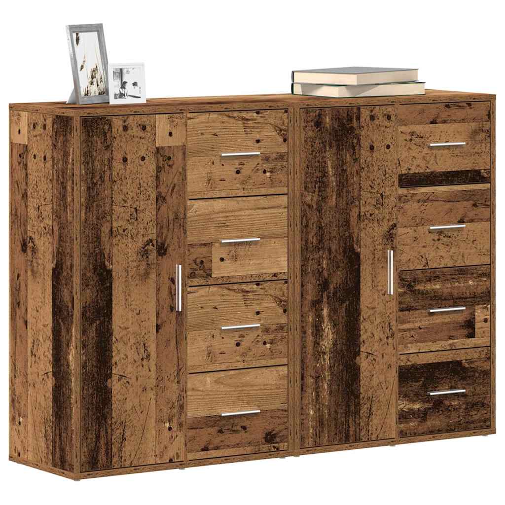 Set of 2 Chests Old Wood 60x31x84 cm Engineered Wood