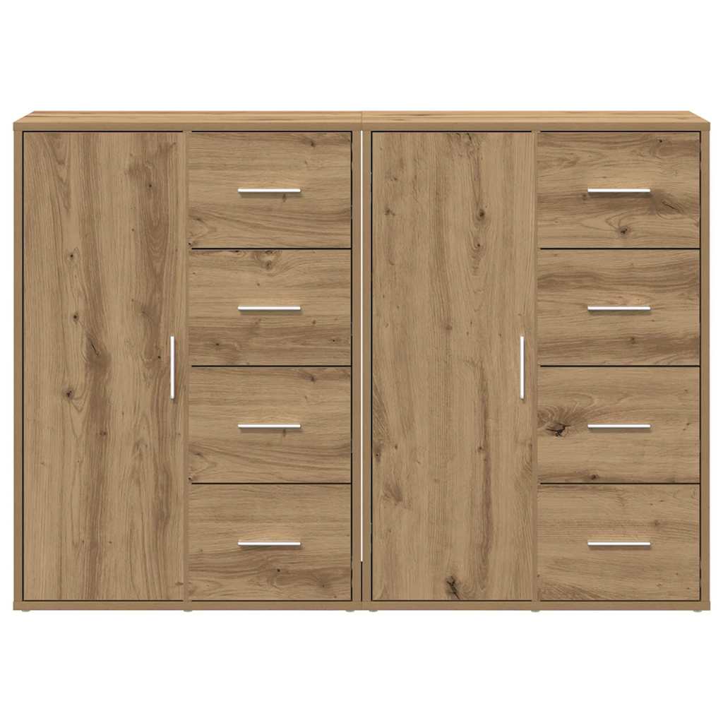 Kabalas su stalčių 2 pcs Amatininkų ąžuolas 60 x 31 x 84 cm