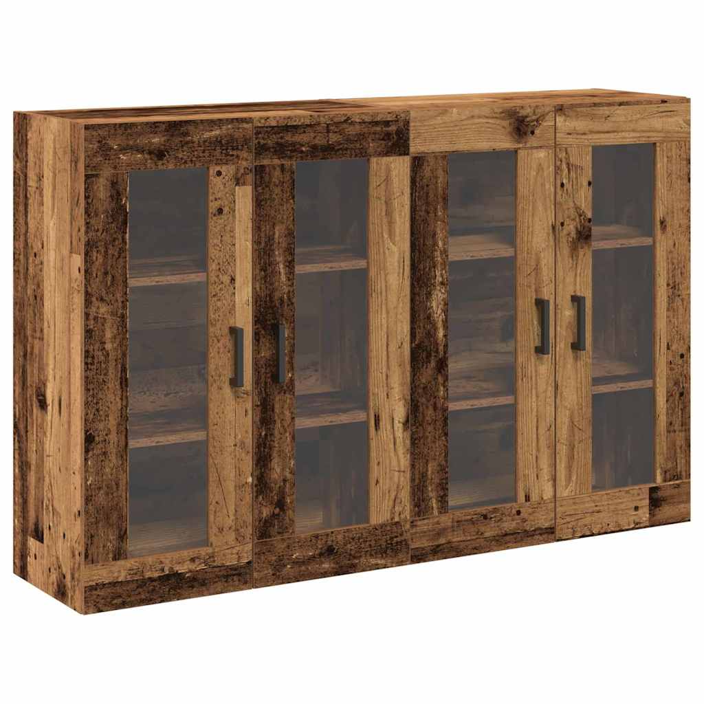 Sienas skapīši 2 gab. Vecs koks 69,5x34x90 cm Inženierijas koksne