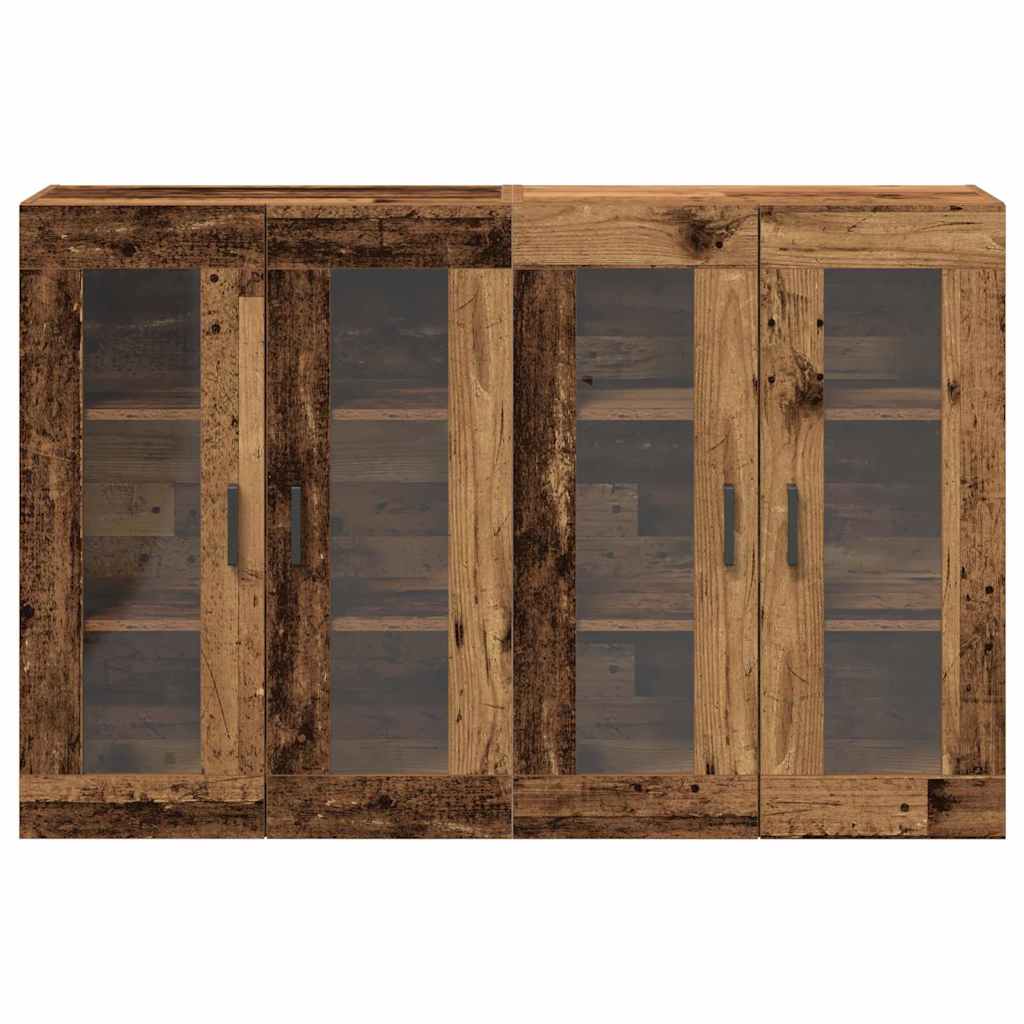 Sienas skapīši 2 gab. Vecs koks 69,5x34x90 cm Inženierijas koksne