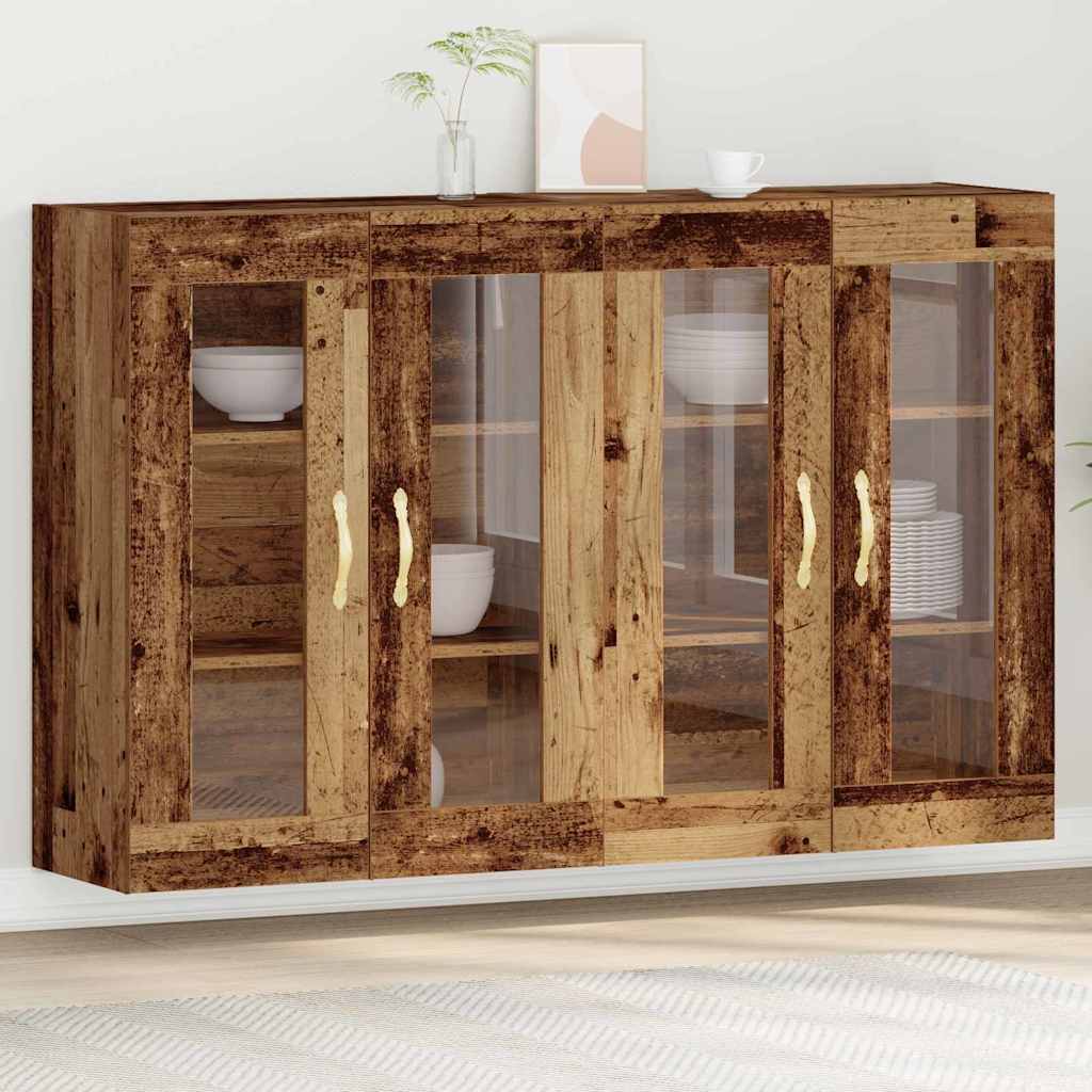 Sienas skapji 2 gab. Vecs koks 69,5x34x90 cm Inženierijas koksne