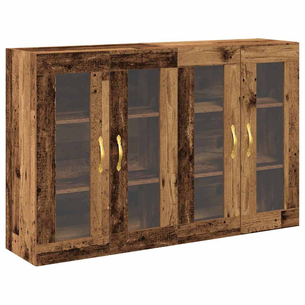 Sienas skapji 2 gab. Vecs koks 69,5x34x90 cm Inženierijas koksne