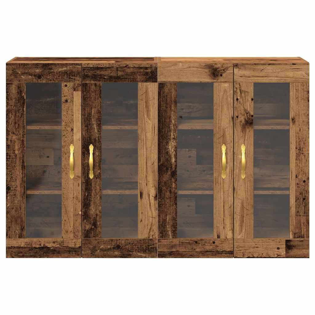 Sienas skapji 2 gab. Vecs koks 69,5x34x90 cm Inženierijas koksne