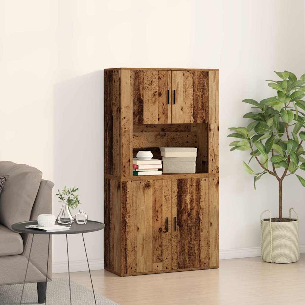 Tall cabinet Old wood 80x33x150 cm Engineered wood