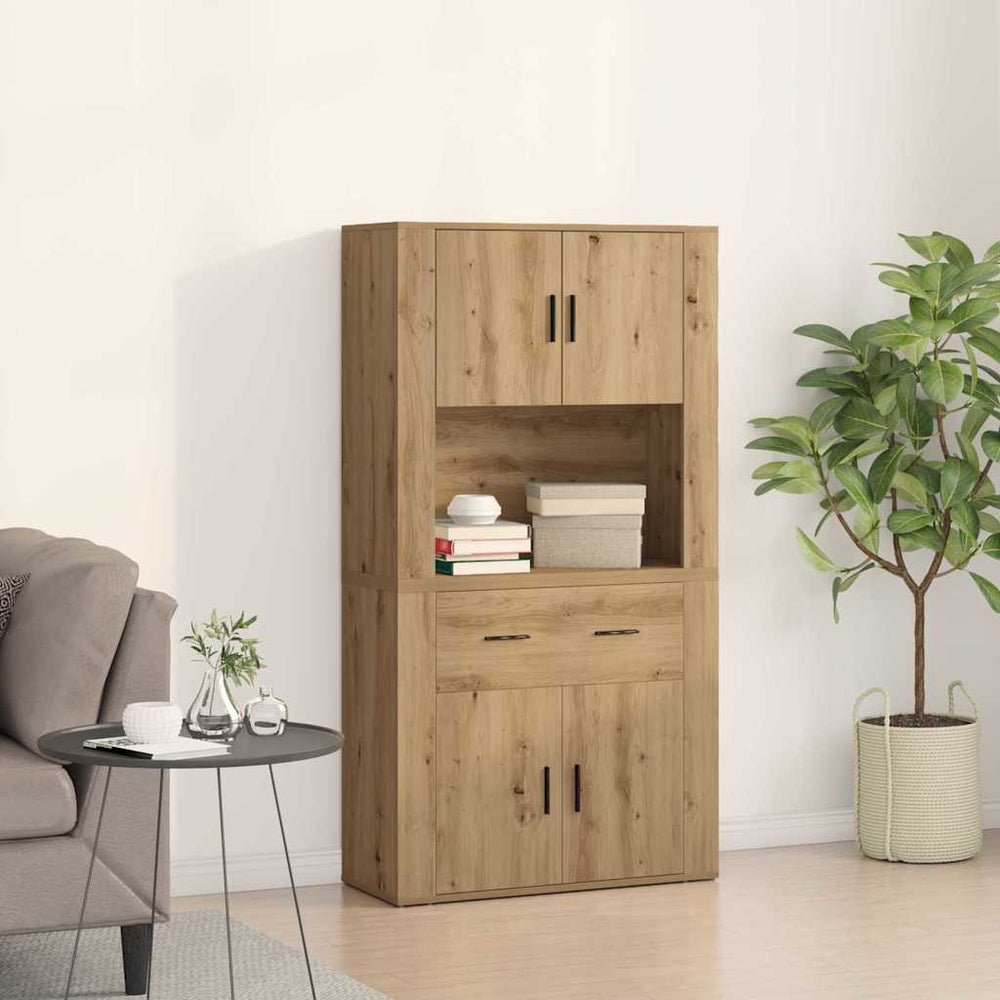 Highboardas artisano ąžuolo 80 x 33 x 150 cm Apdirbta mediena