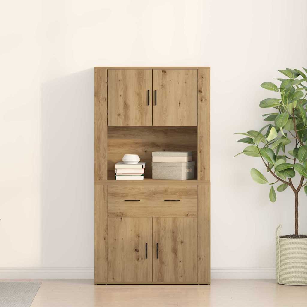 Highboardas artisano ąžuolo 80 x 33 x 150 cm Apdirbta mediena