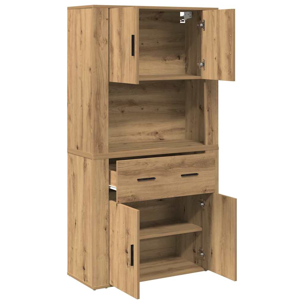 Highboardas artisano ąžuolo 80 x 33 x 150 cm Apdirbta mediena