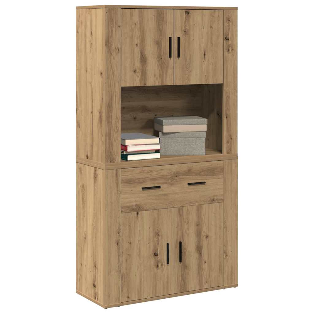 Highboardas artisano ąžuolo 80 x 33 x 150 cm Apdirbta mediena