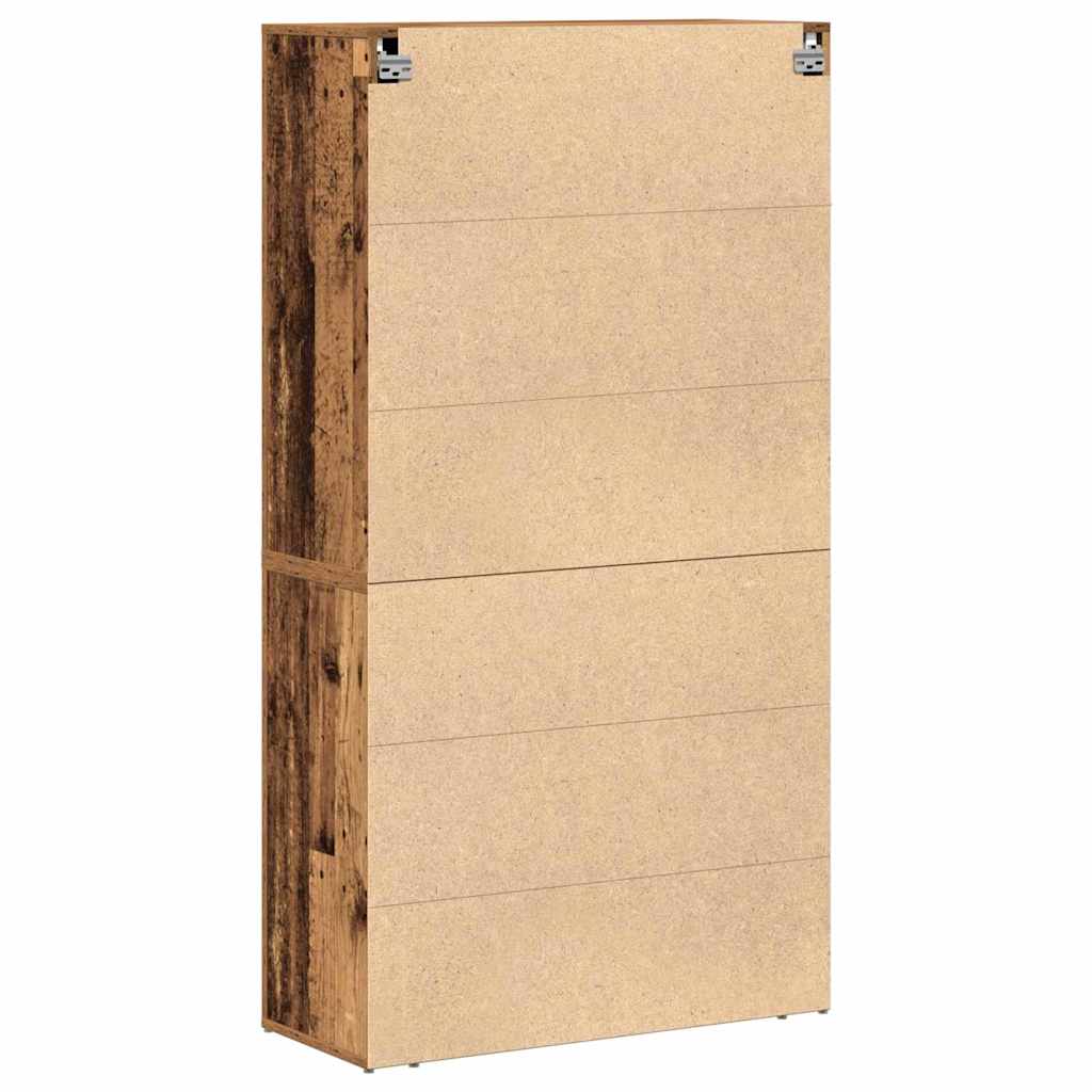 augsts skapis vecs koks 80x33x150 cm inženierijas koksne