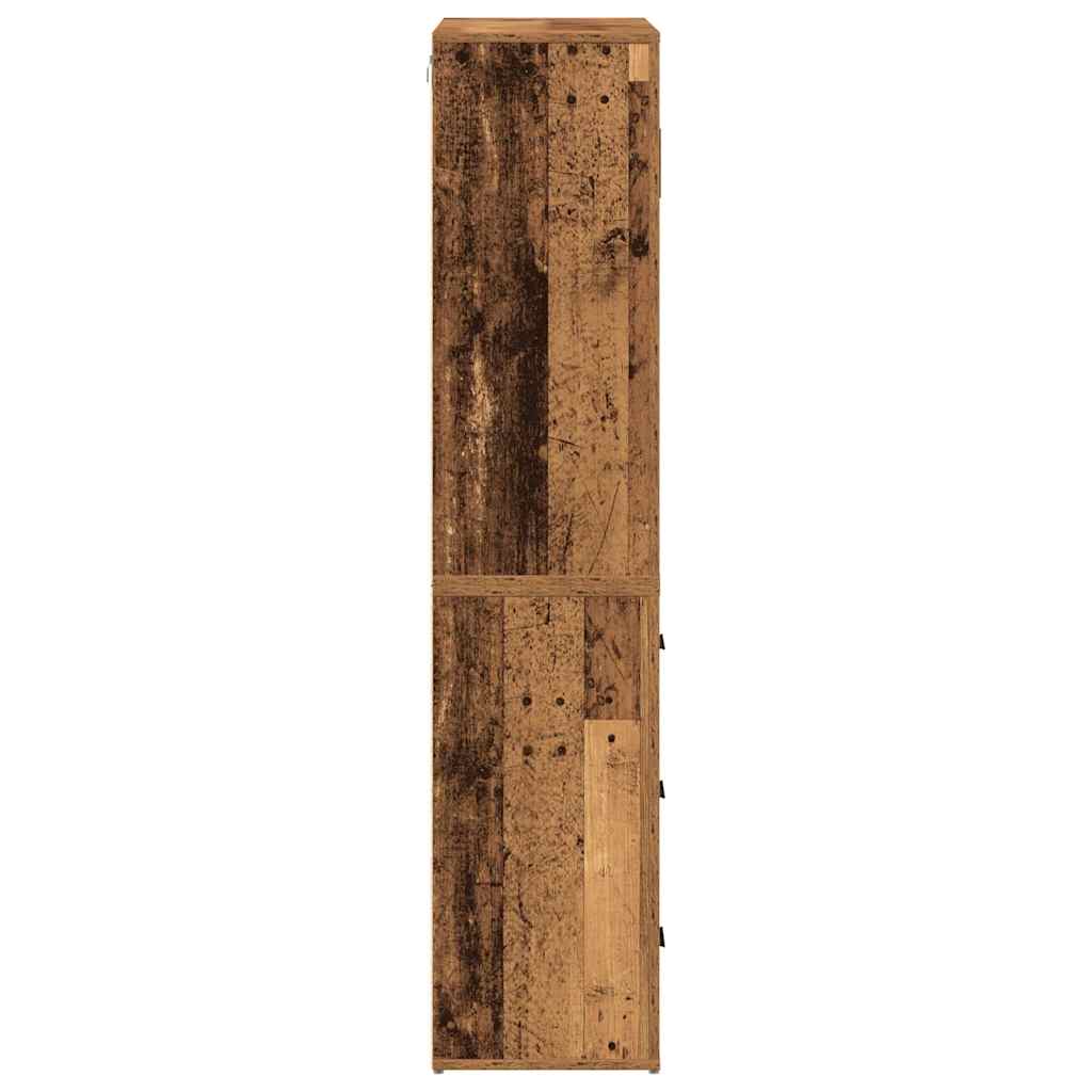 augsts skapis vecs koks 80x33x150 cm inženierijas koksne