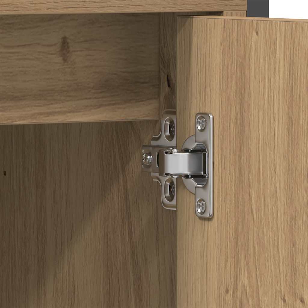 Bathroom Cabinet with Shelf 3 pcs Brown Engineered Wood