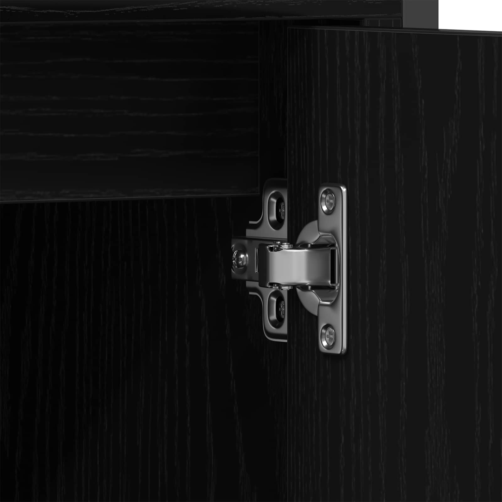 bathroom sink cabinet black oak 60x30x60 cm engineered wood