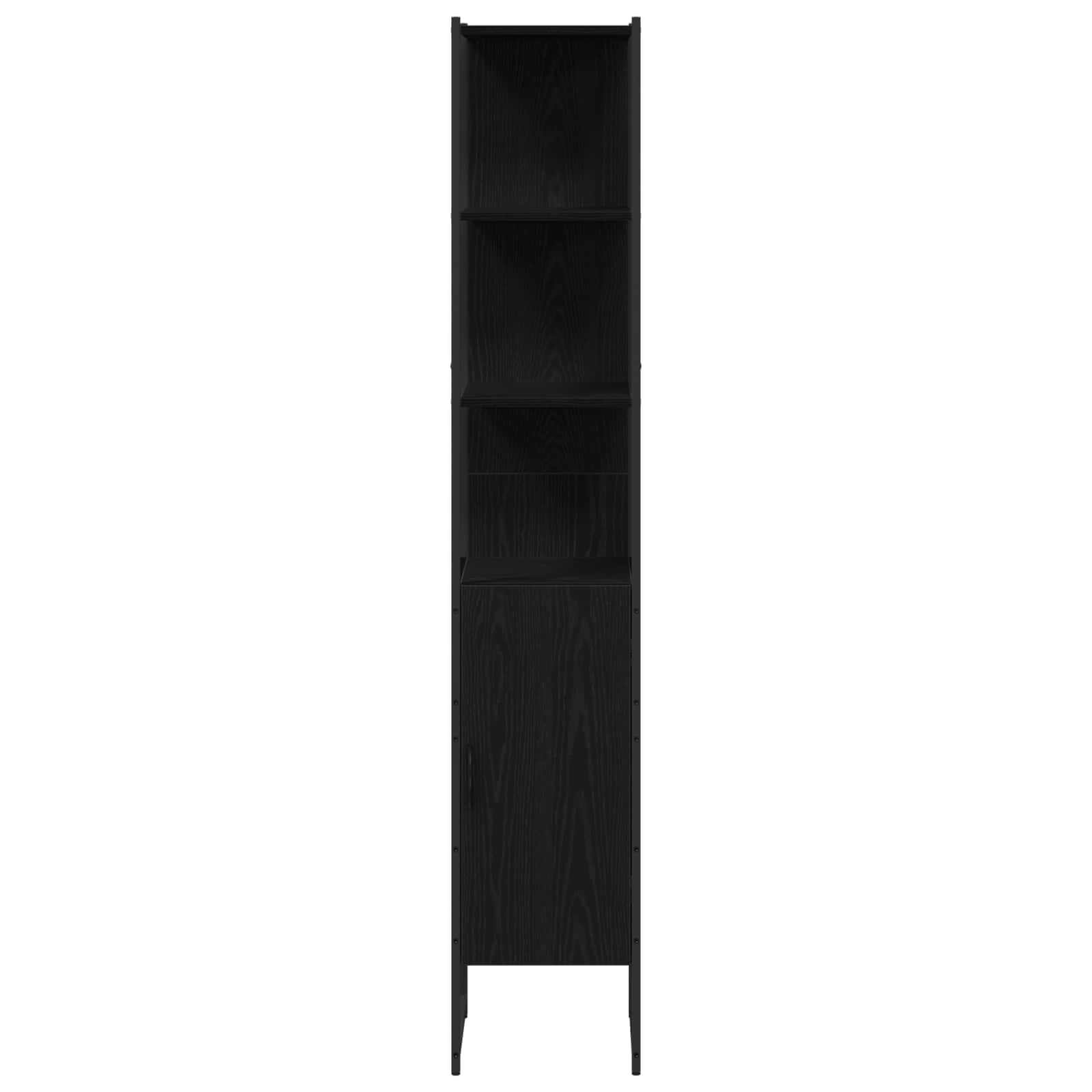 bathroom sink cabinet black oak 60x30x60 cm engineered wood