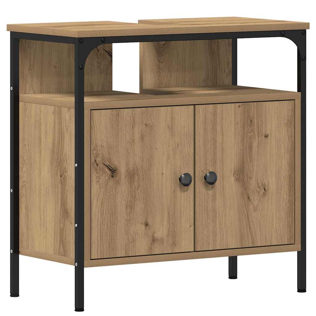 Bathroom Cabinet with Shelf 3 pcs Brown Engineered Wood
