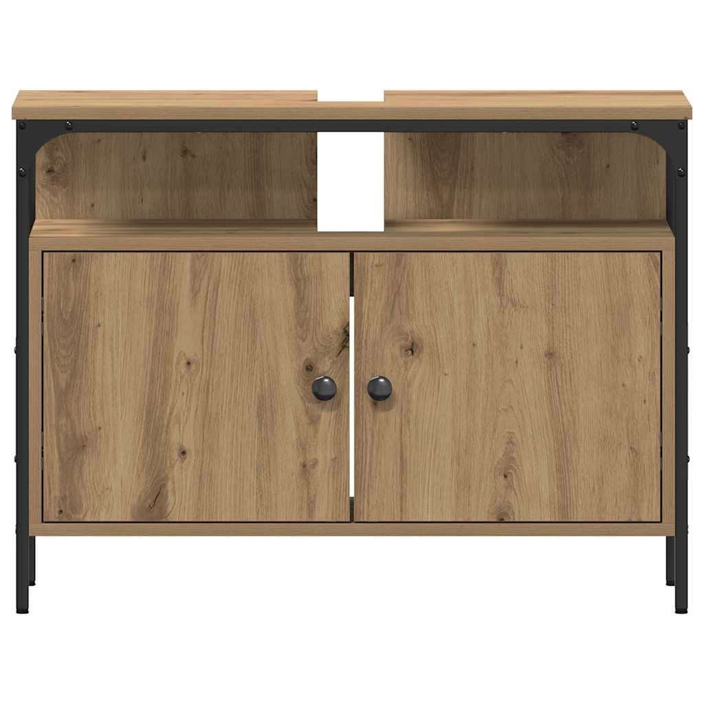 Bathroom Cabinet with Shelf 3 pcs Brown Engineered Wood
