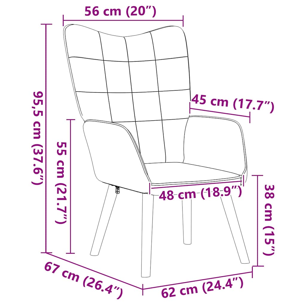 Relax Chair Dark Grey Brushed Volina Fabric