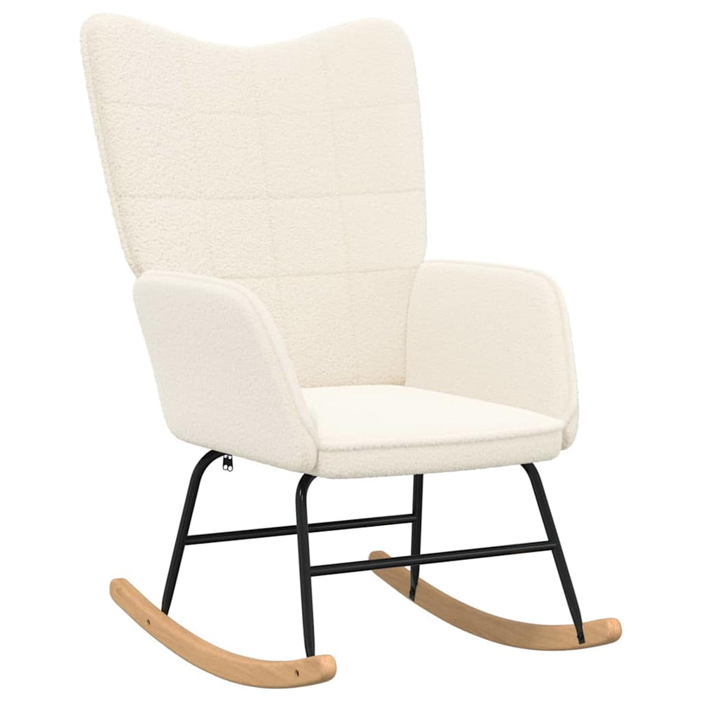 Cream Relaxing Chair Faux Sherpa
