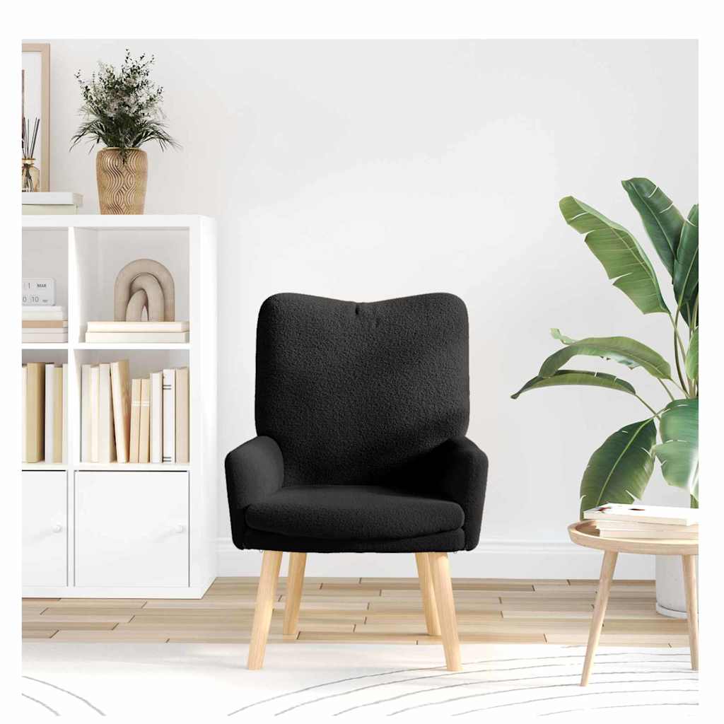 krėslas Juoda 63 x 67 x 94 cm Avies audinys ir medienos plokštė