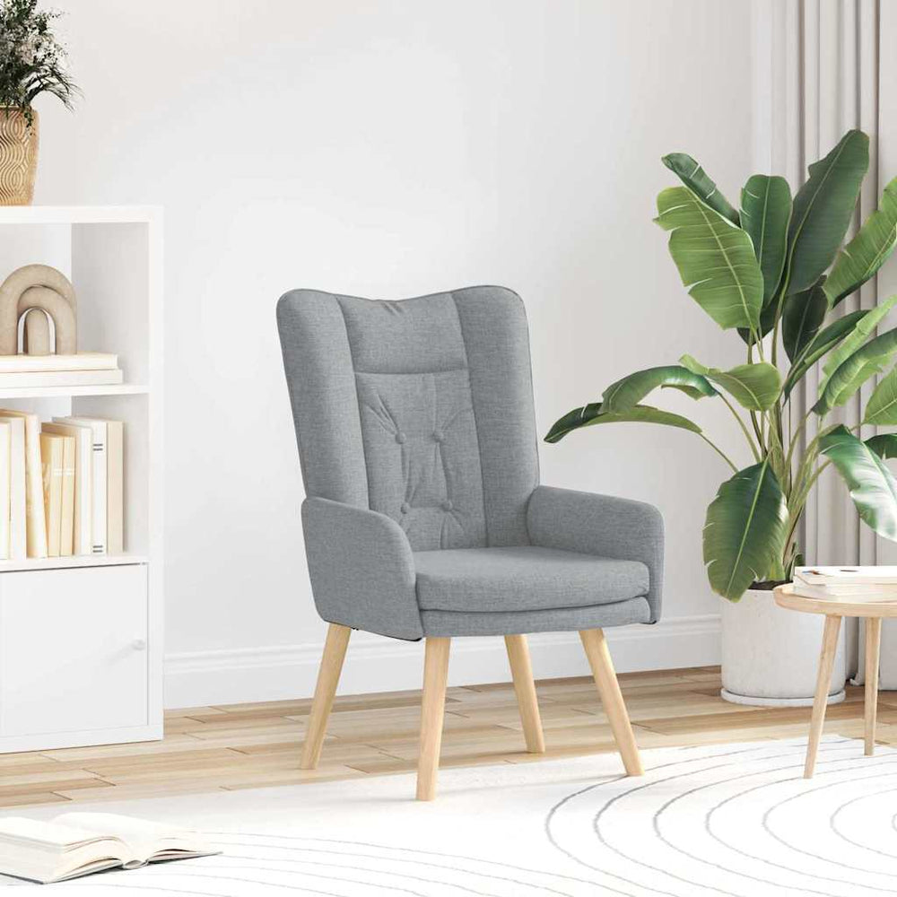 Relaxation Chair Light Grey 63 x 67 x 94 cm Fabric