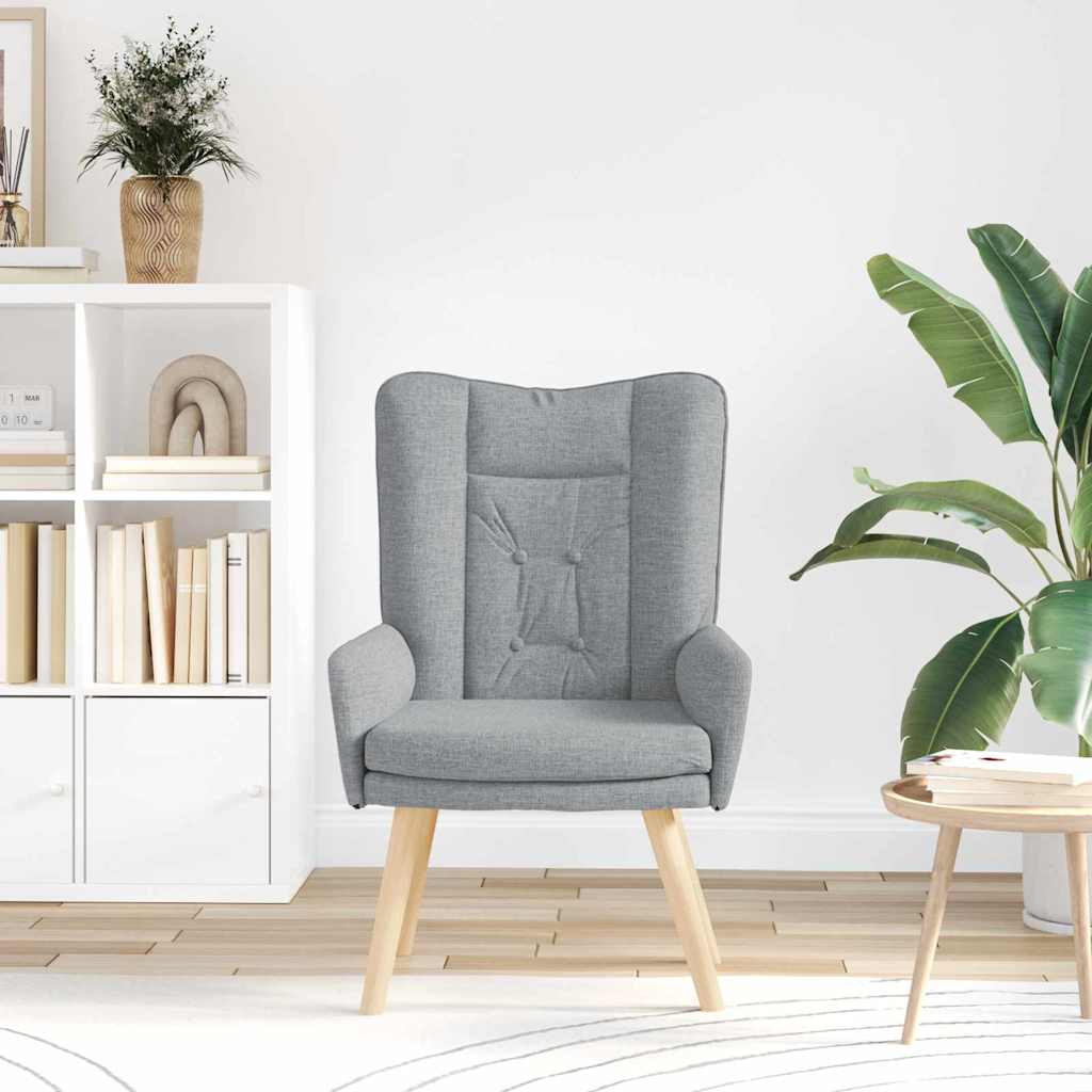 Relaxation Chair Light Grey 63 x 67 x 94 cm Fabric