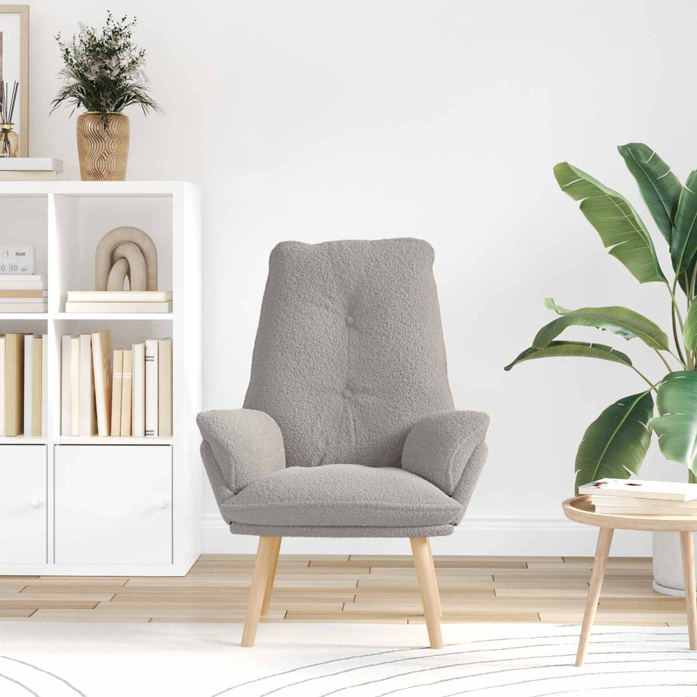 Relax armchair Light grey 69 x 74 x 93 cm fabric