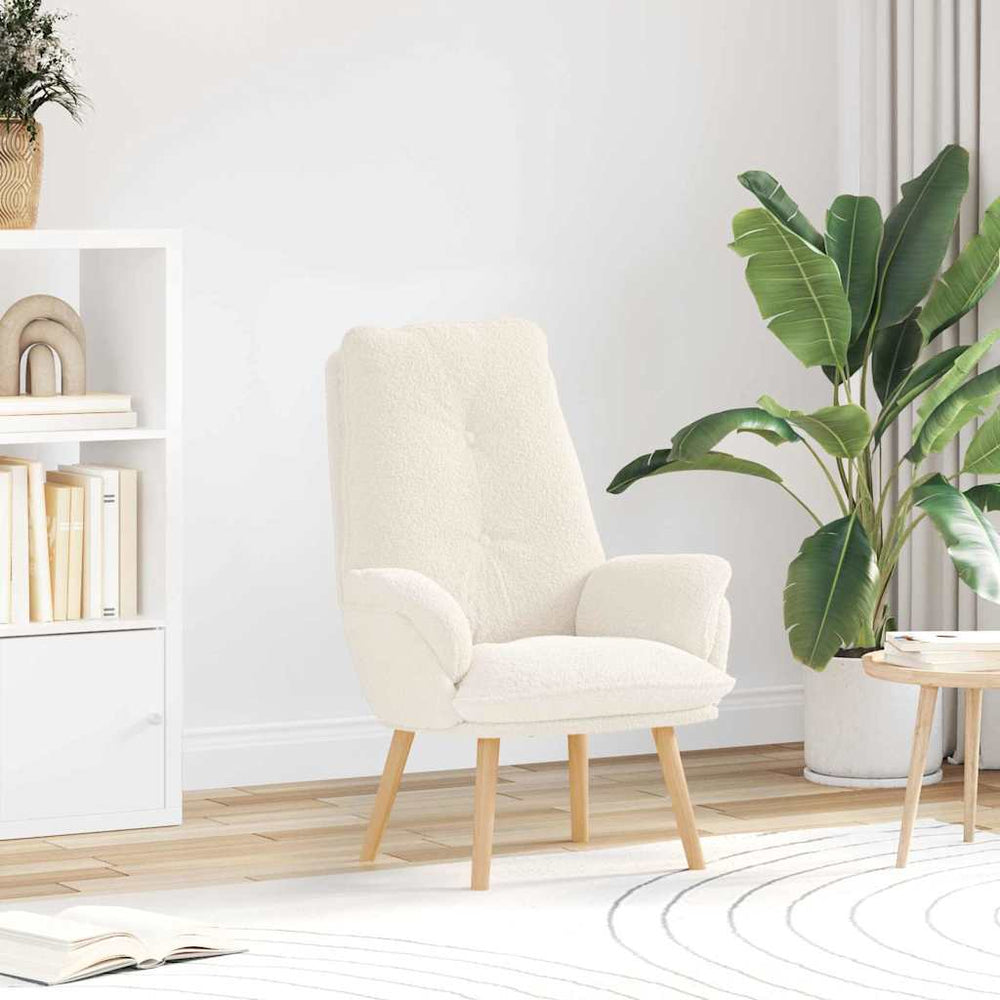 Relax armchair Cream 69 x 74 x 93 cm fabric