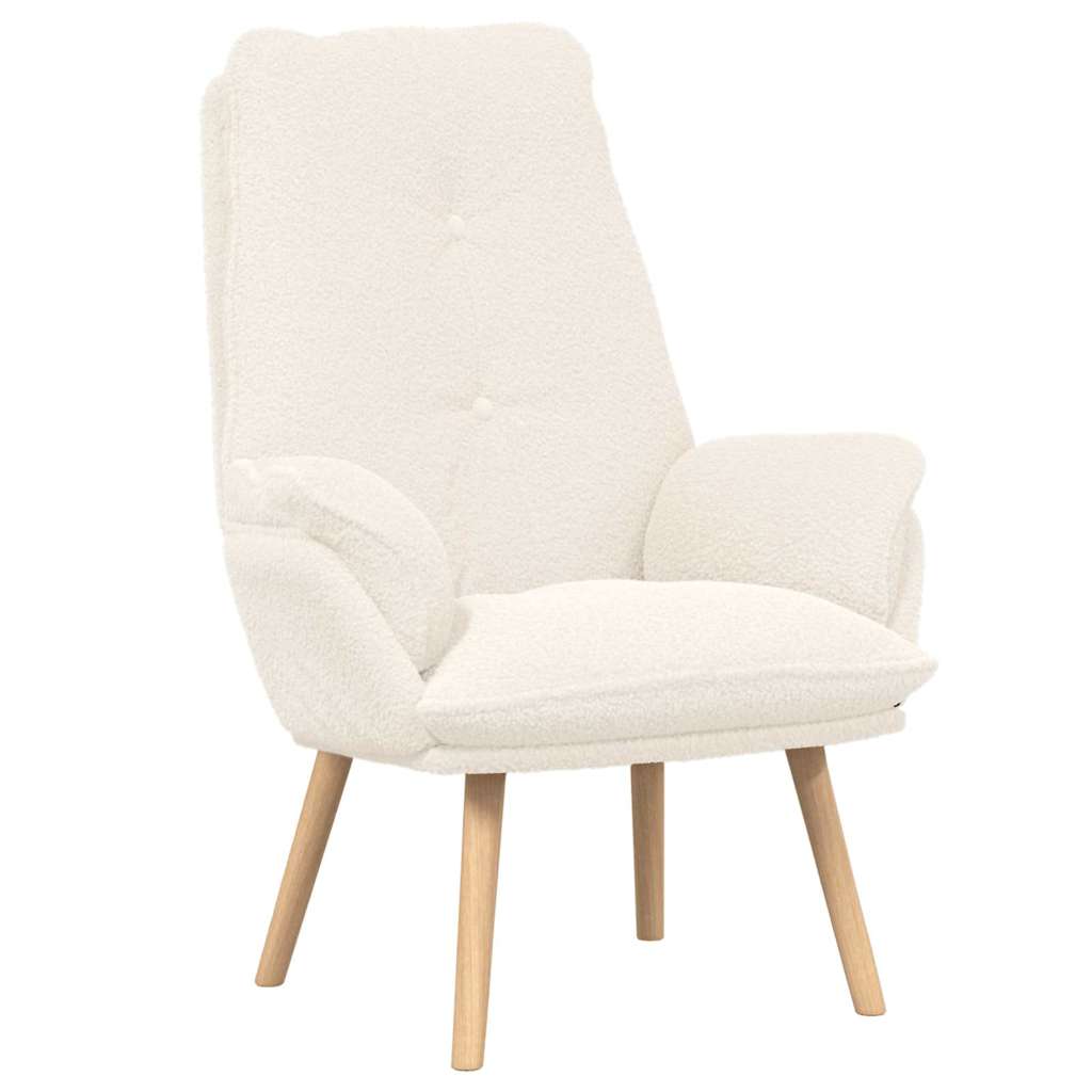 Atsipalaidavimo kėdė Kreminė 69 x 74 x 93 cm audinys