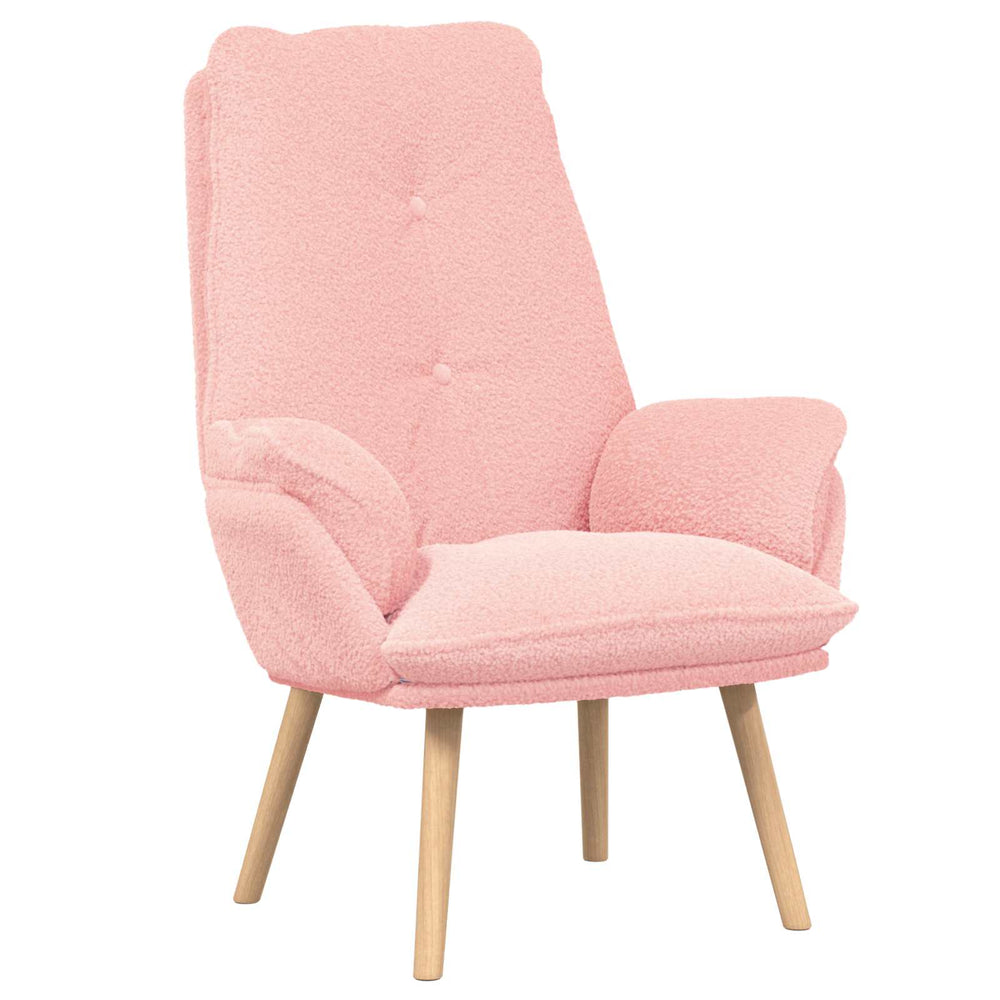 Relaxation Chair Pink 69 x 74 x 93 cm fabric