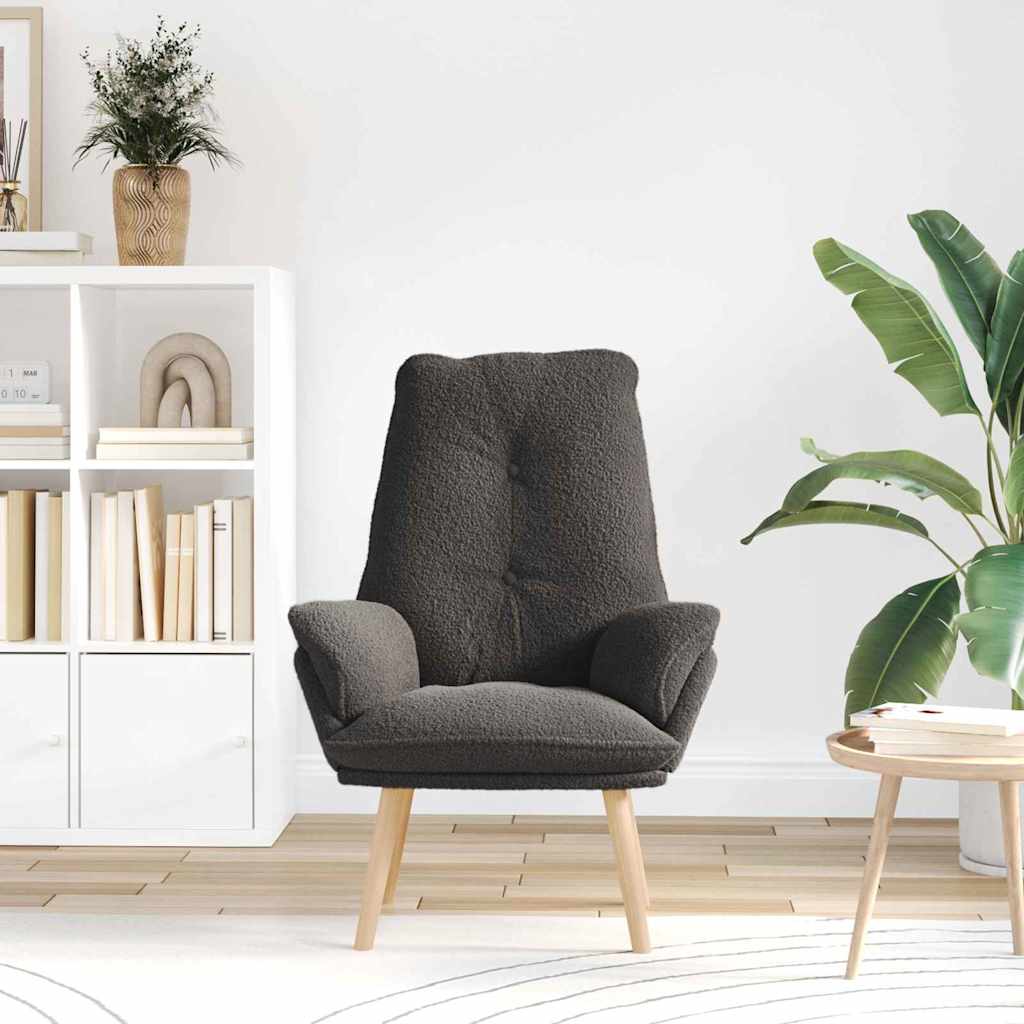 Relax armchair Dark grey 69 x 74 x 93 cm fabric