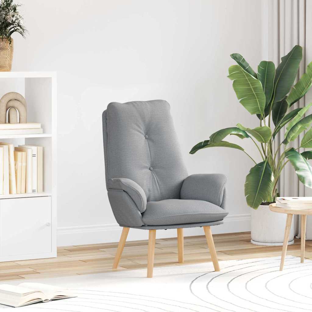 Relax armchair Light grey 69 x 74 x 93 cm fabric